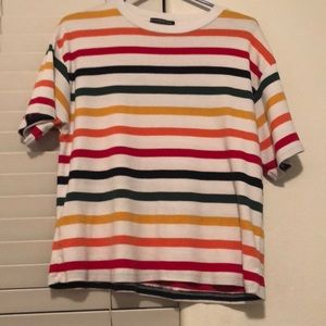 SOLD brandy melville rainbow striped top